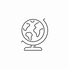 desktop globe icon sign vector