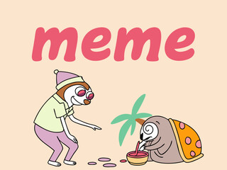 Funny Sloth Meme Sloth Sharing a Delicious Treat