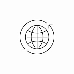 global rotation icon sign vector