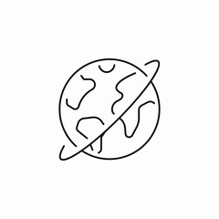 orbiting world icon sign vector