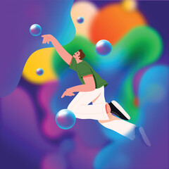 boy in motion graphic 