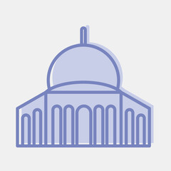 Icon mosque. Palestine elements. Icons in two tone style. Good for prints, posters, logo, infographics, etc.