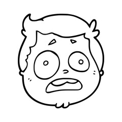 Cartoon Shocked Face Illustration