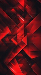 Abstract Dark Red Geometric Shapes with Gradient Light Effects Background Design