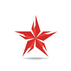 Fototapeta premium Red geometric star design element