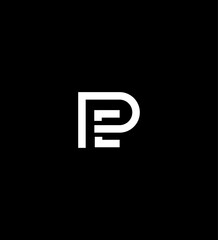 Modern Minimalist Interlocked PE, EP Logo Design Alphabet Branding