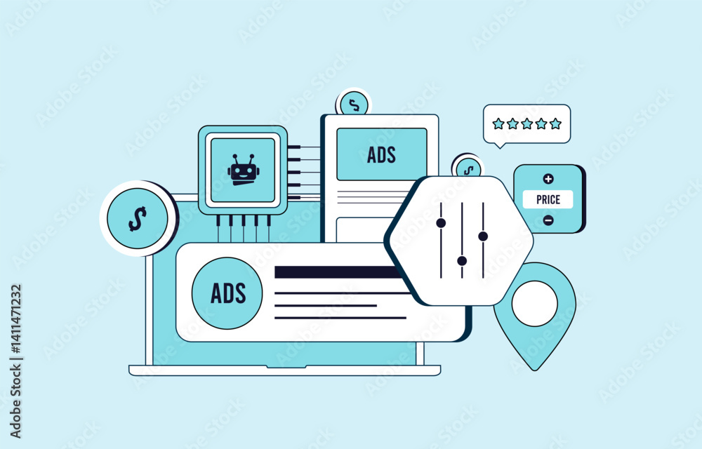 Poster ai-powered programmatic advertising automates ad buying, dynamic pricing strategies and ads placemen