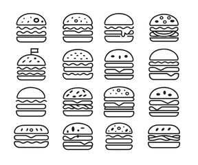 Adobe IllustratorGourmet_Burger_Recipes – Tasty, Easy, Irresistible_Bites_for_Food_Lovers-Crafting¬¬_Bold_Burgers – Artisan_Creations_Packed_with_Flavor-Premium_Burger_Icon_Set – Modern_Vector Artwork
