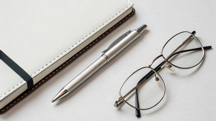 Journal and Pen on Desk