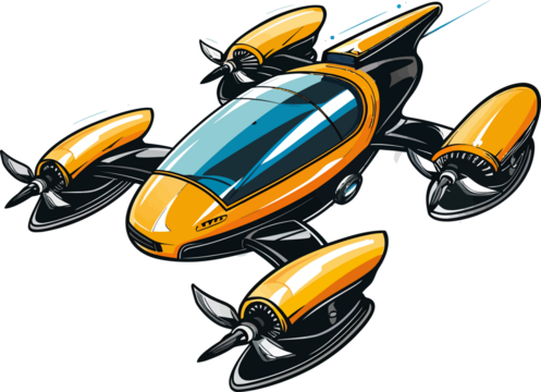 vector yellow scooter - Powered by Adobe