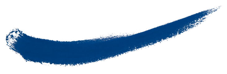 blue brush isolated on transparent background