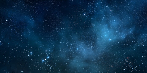 Fototapeta premium A Starry Night Sky with Glowing Blue Constellations for Celestial, Night Sky, and Mystical Projects