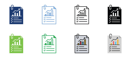 Memo Icons Set Vector Multiple Style Collection