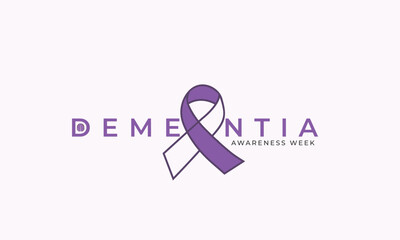 Dementia awareness week. background, banner, card, poster, template. Vector illustration.