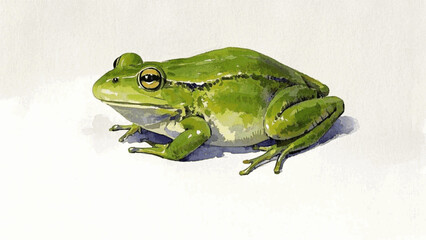 Marsh melody frog isolated watercolor vector illustration svg