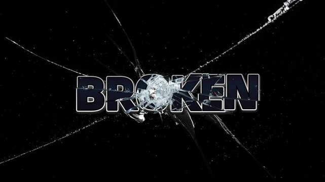Broken Typography with Glass Shatter &ndash; Powerful Destruction Animation