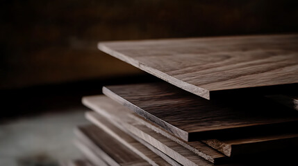 Carpenter cutting wood planks with a saw. Featuring woodworking and precise cuts