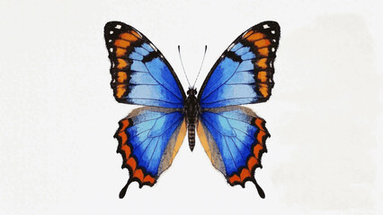 Ethereal brushstrokes butterfly isolated watercolor vector illustration svg