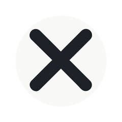 Fototapeta premium Cross Symbol Icon Representing Cancel or Close Action