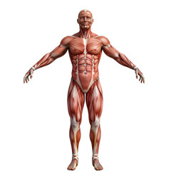 male body anatomy, Full Human Muscular System Anatomical Illustration for Educational or Medical Use