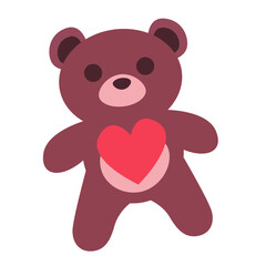 Adorable teddy bear holding a heart surrounded by floating love symbols. Perfect for Valentine’s Day, romantic gifts, cute greeting cards, or sweet love-themed illustrations.
