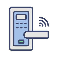 Keycard Reader Icon Representing Electronic Door Access or Smart Entry System