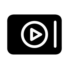 Play Button Icon Representing Media Start and Content Playback