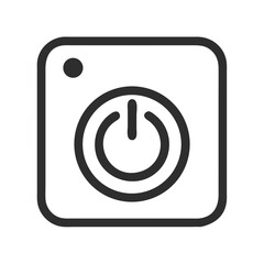 Power Button Icon Representing System Startup and Device Activation