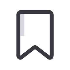 Ribbon Bookmark Icon Representing Saved Item and Bookmarking
