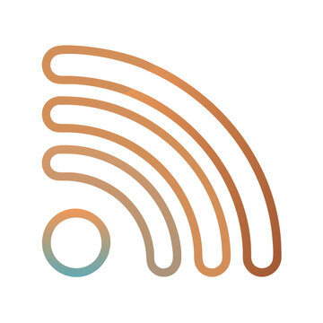 RSS Signal Icon Representing Broadcast Feed and Content Subscription