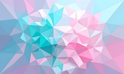 Obraz premium Blue and pink low-poly triangles.