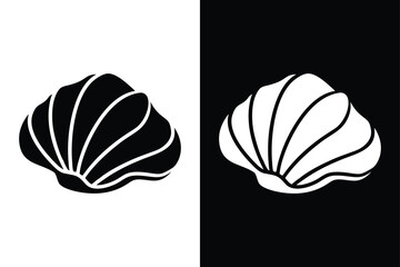 Shell Glyph Icon. Coastal Vector Illustration for Summer Themes