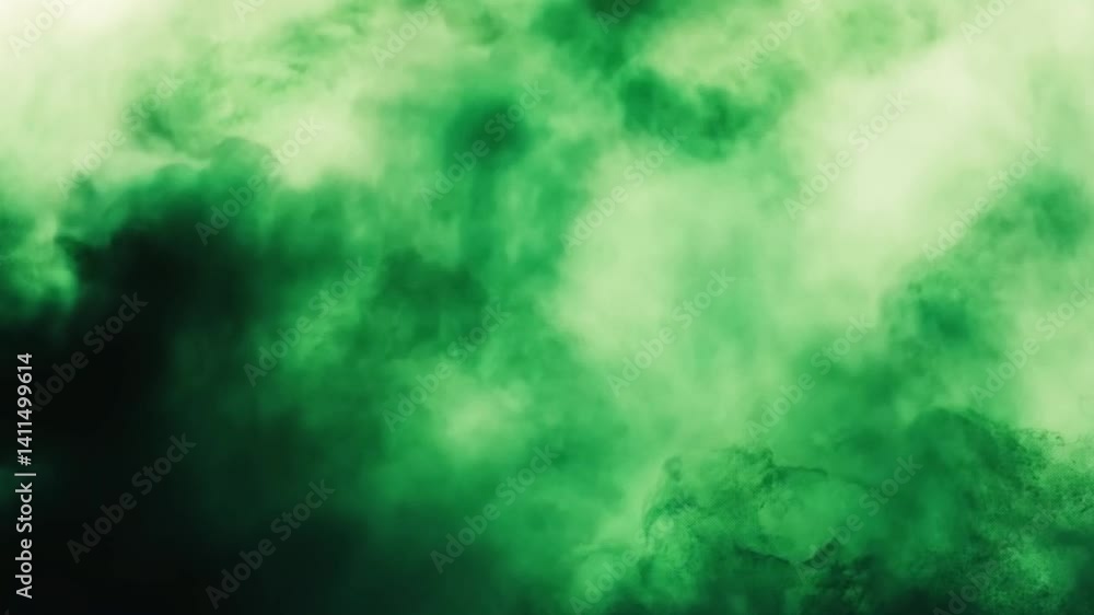 Poster mesmerizing abstract background with swirling green smoke and fog, creating mysterious and atmospher