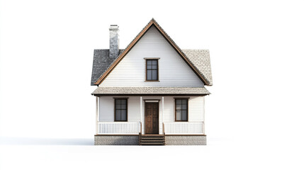 charming white house with gable roof and front porch
