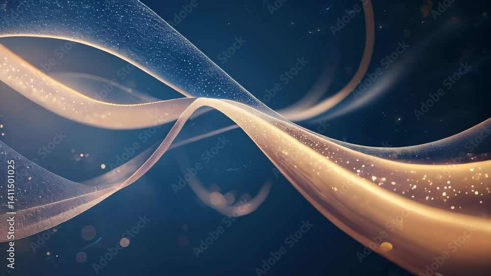 Poster abstract digital waves design with light and space motion