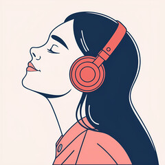 vector illustration of a woman with a tattoo