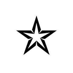 Obraz premium Black and white star icon
