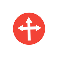 
Red circular arrow symbol icon in a box. Dynamic design element for presentations, infographics, or business strategy concepts in marketing.
