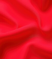 Obraz premium Abstract red textile, soft wave texture, flowing folds, texture, ripple, soft
