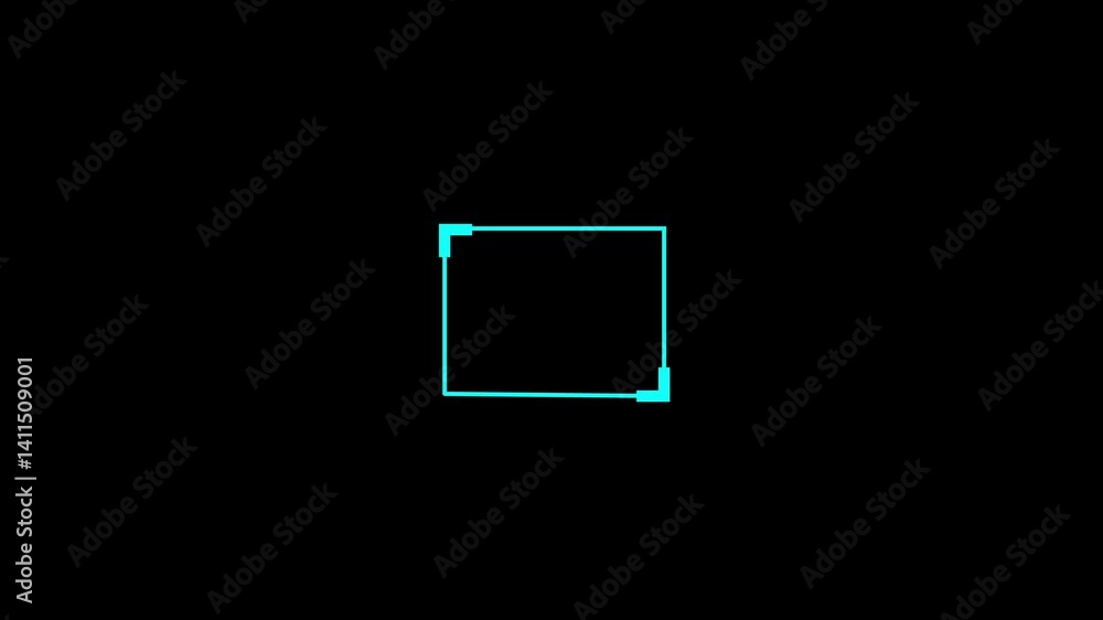 Leinwandbilder simple hud elements frame lines. hud square frame. square frame easy simple to use footage. dynamic 