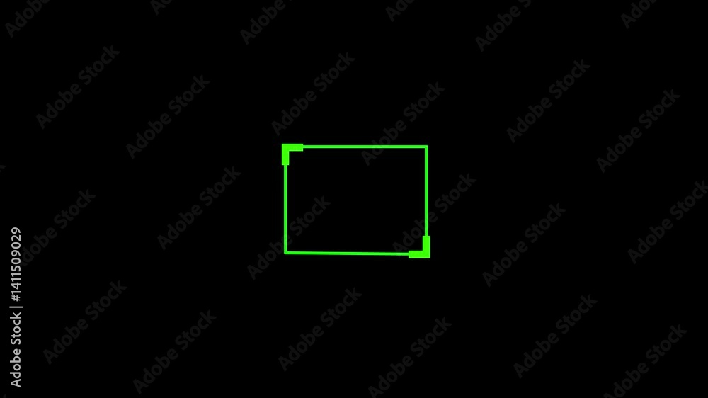 Fototapete simple hud elements frame lines. hud square frame. square frame easy simple to use footage. dynamic 