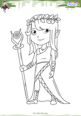 Lets color it super hero Nature guardian Woman