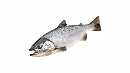 Naklejka premium a silver fish on a transparent background, PNG image, PNG file, Generative art.
