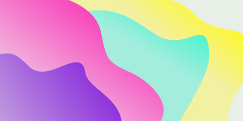 abstract colorful background with smooth gradient waves in purple, pink, cyan, and yellow tones. Modern and vibrant design for creative projects, posters, or digital art.