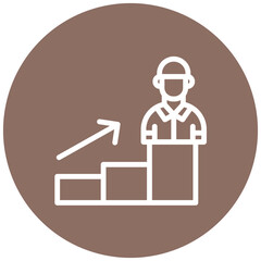 Person Climbing Stairs Icon