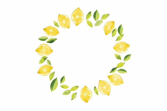 Bright lemon slices encircle a fresh canvas, sparking zestful joy for your designs.