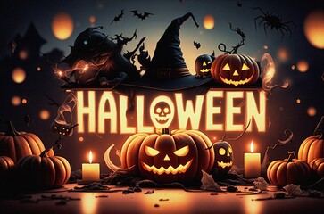 Kartki na święto halloween. Kolorowe czasami śmieszne i straszne jednocześnie. 