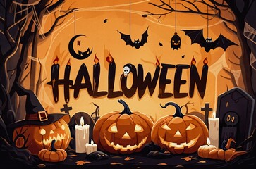 Kartki na święto halloween. Kolorowe czasami śmieszne i straszne jednocześnie. 