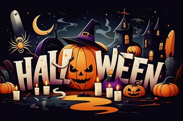 Kartki na święto halloween. Kolorowe czasami śmieszne i straszne jednocześnie. 