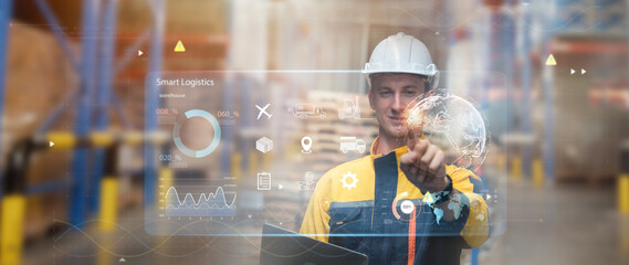 Manage smart warehouse for overseas export, digital inventory control, smart logistics, future...